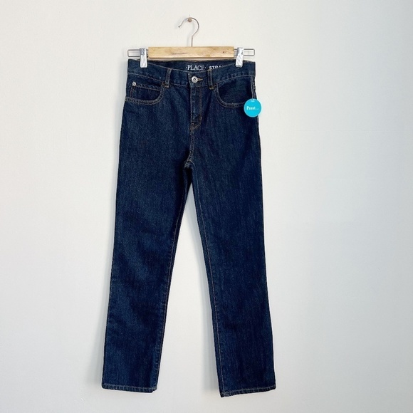 NEW The Children’s Place Girls Denim Basic Straight Classic Blue Jeans 10 - Picture 1 of 9